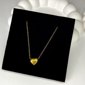 Çelik Gold Kalp Kolye