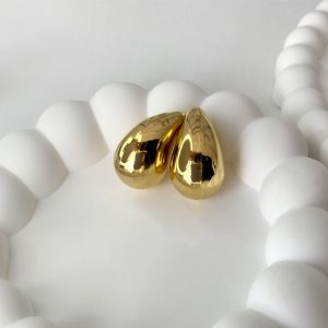 Gold Damla Küpe - Büyük