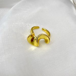 Gold Yüzük Kıvrımlı Model