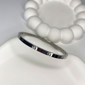Çelik Büyük Boy 20 MM Gümüş Cartier Kelepçe