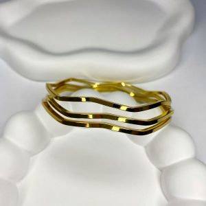 Çelik Zikzak Ajda Bilezik (3'lü Paket) - 64 mm