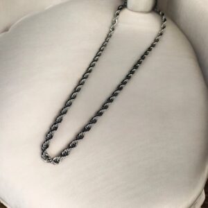 Çelik Gümüş Renk Burgu Kolye (60+5 cm)